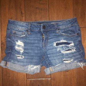 Blue Aeropostale Jean Shorts With Rips
